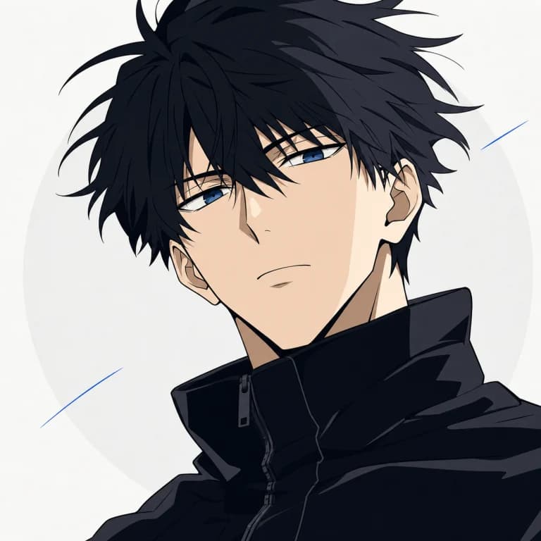Stylized anime portrait of Erzen Krasniqi